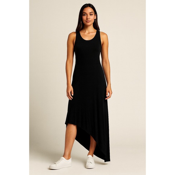 Karen Kane Sleeveless Asymmetrical Hem Maxi Dress Flowy - Medium - Picture 1 of 3